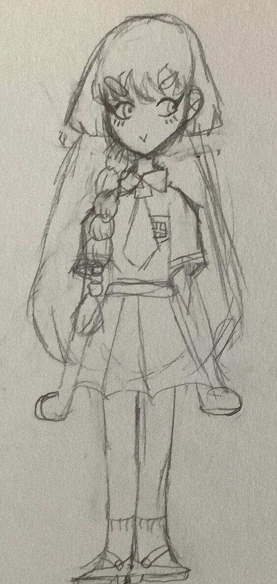 A drawing of ruby moon from cardcaptor sakura in they're human form